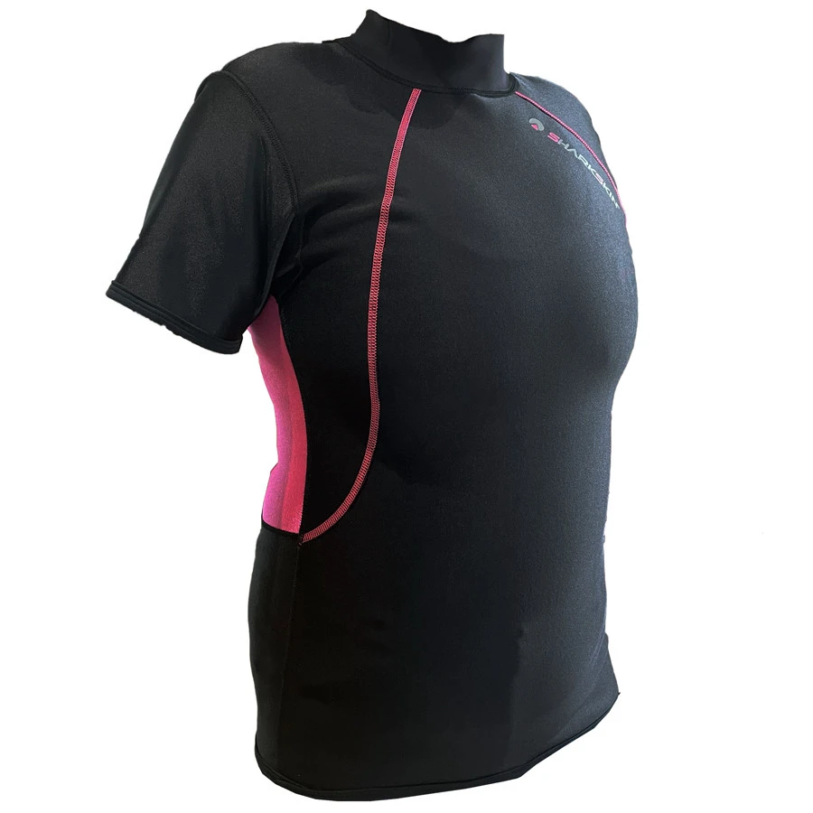 Top SHORT SLEEVES VEST CHILLPROOF SHARKSKIN Dame Manches Courtes Rose – Image 2